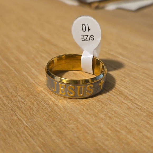 Other - Stainless Steel Gold Jesus Ring